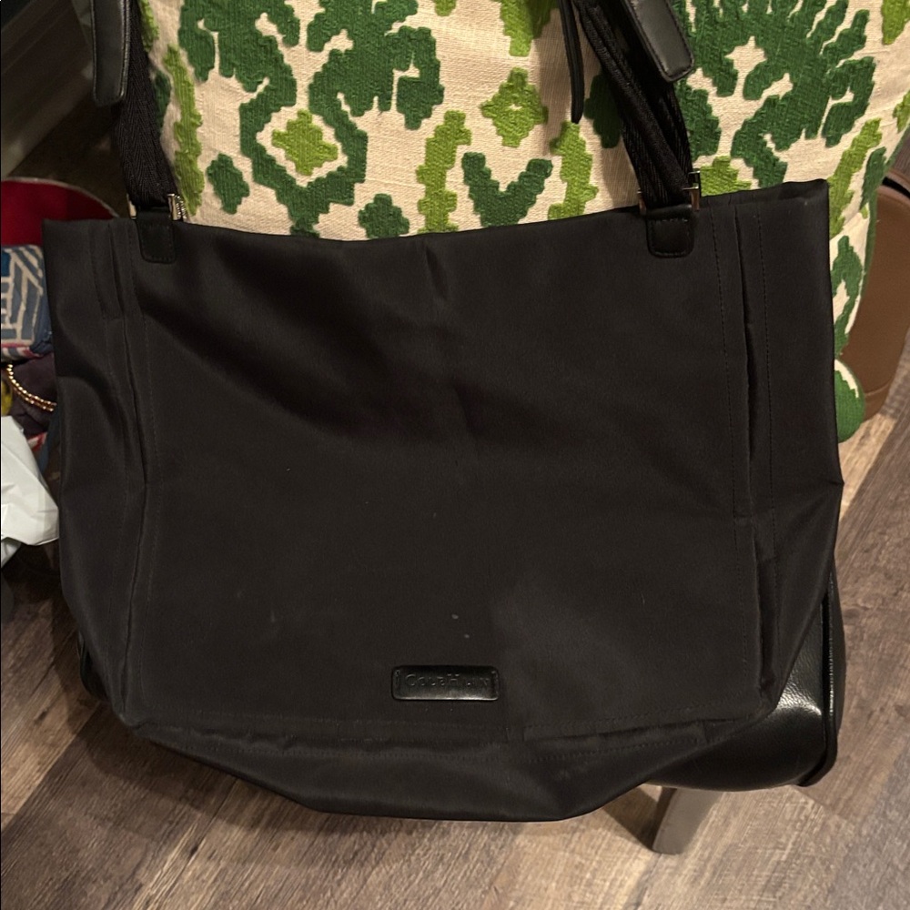 Cole Haan Black Shoulder Bag nylon bag silver accents
